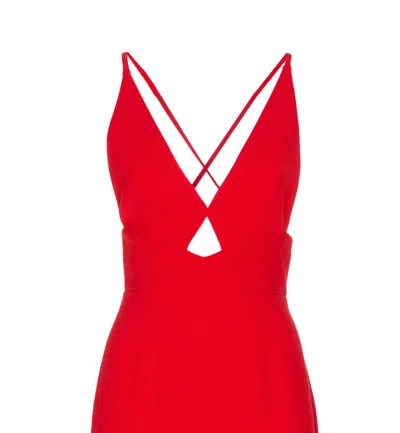 Solace London Milly Midi Dress In Red