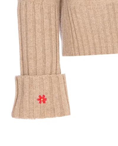 Tory Burch Wool Sweater Sweaters And Cardigans Beige In Neutral