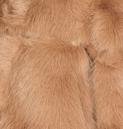 V73 Hooded Faux-fur Jacket In Neutral