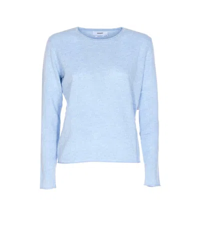 Not Shy Crew-neck Cashmere Sweater In Blue
