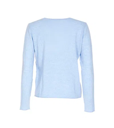 Not Shy Crew-neck Cashmere Sweater In Blue
