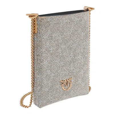 Pinko Strass Monogram Phone Cover In Multi