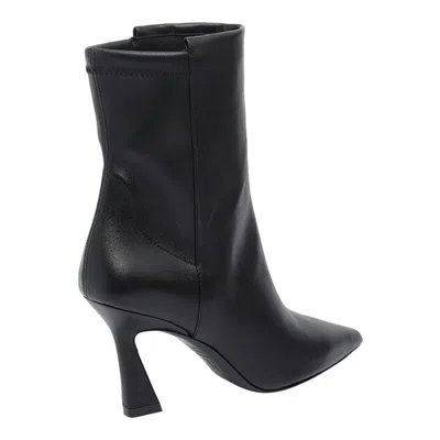 Stuart Weitzman 85mm Vinnie Pointed-toe Elasticised Boots In Black