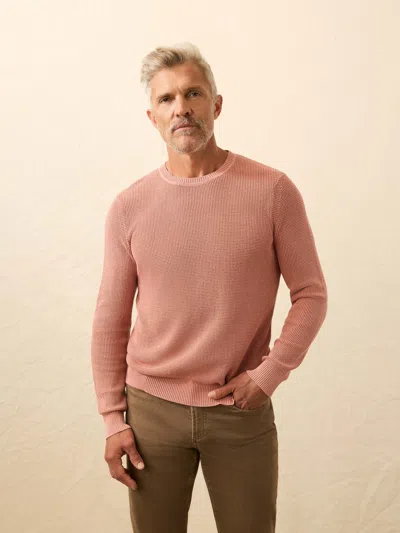 Faherty Sunwashed Crewneck Sweater In Pink