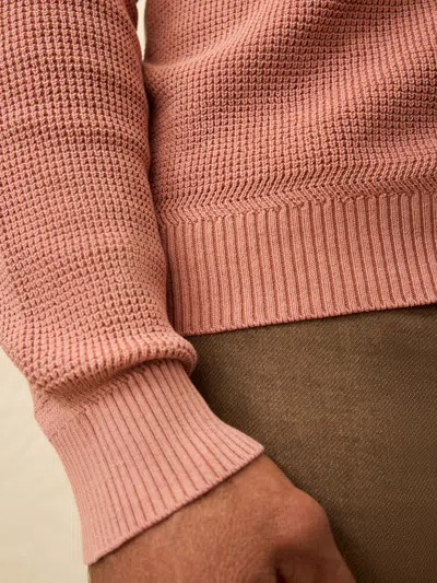 Faherty Sunwashed Crewneck Sweater In Pink