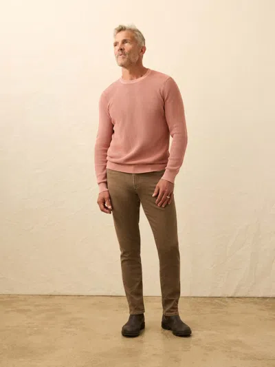 Faherty Sunwashed Crewneck Sweater In Pink