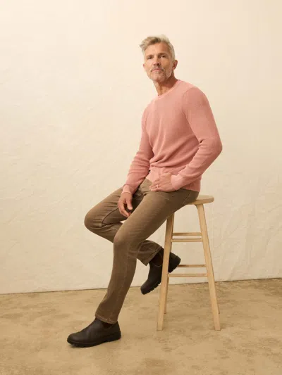 Faherty Sunwashed Crewneck Sweater In Pink