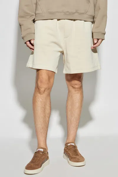 Dsquared2 Pull-on Linen Shorts In White