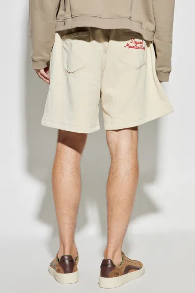 Dsquared2 Pull-on Linen Shorts In White