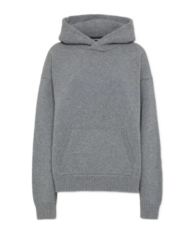 Dsquared2 Grey Wool Hoodie In Gray