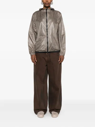 Borbonese Zip-front Jacket In Gold