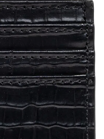 Vivienne Westwood Metallic-orb Leather Cardholder In Black