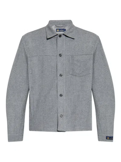 Paul & Shark Button-fastening Patch-pocket Shirt In Gray