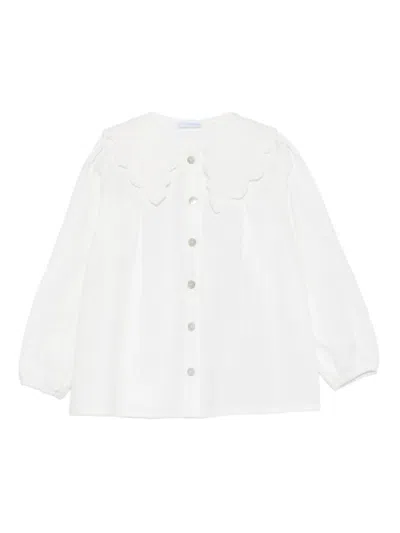 扇贝形边领衬衫