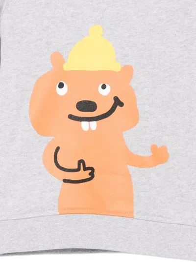 Stella Mccartney Squirrel-print Sweatshirt In Gray