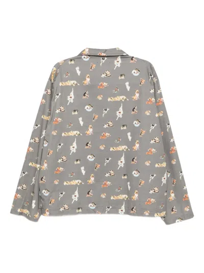 Undercover Printed Pajama Sets In Gray