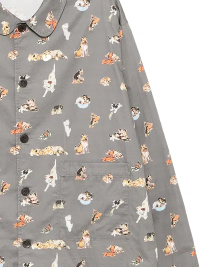 Undercover Printed Pajama Sets In Gray