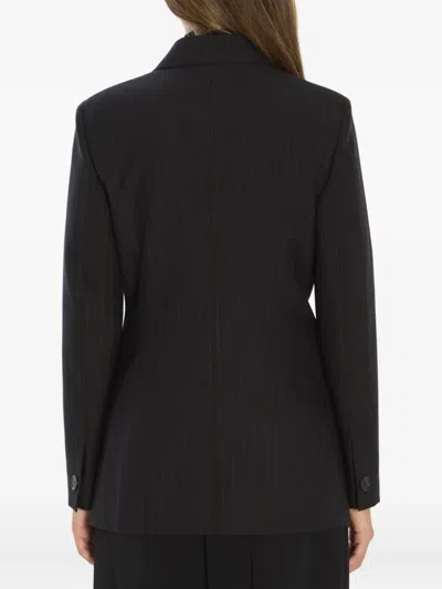 Gucci Embroidered Wool Blazer With Notched Lapels And Pockets In Black
