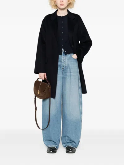 The Dynamis Studio Button-fastening Coat In Black