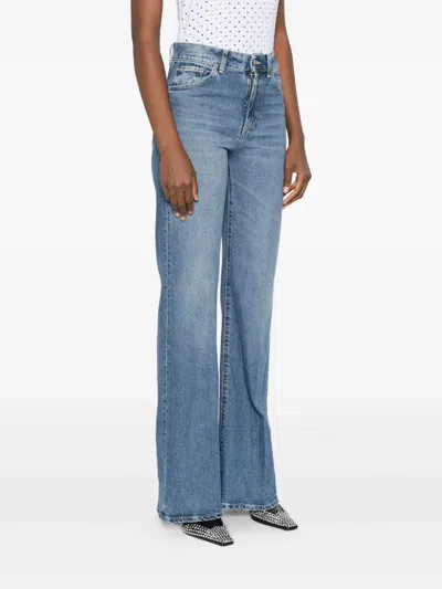 Dondup Logo-patch Jeans In Blue