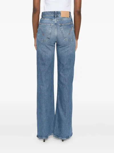 Dondup Logo-patch Jeans In Blue