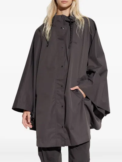 Rethinkit Studios Hooded Cape Jacket In Gray