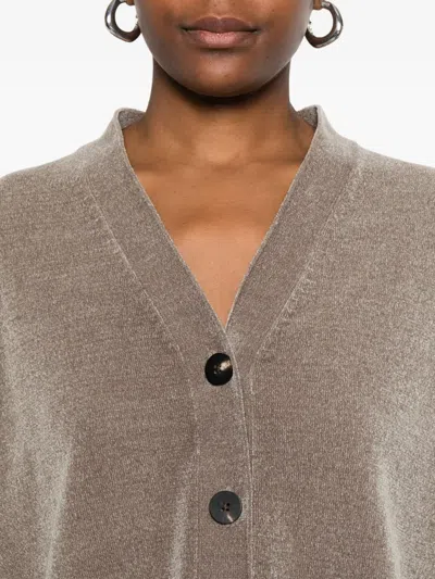 Rrd Button-front Ribbed Cardigan In Neutral