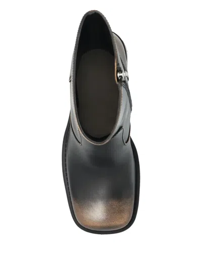 Coach Leather Block-heel Ankle Boots In Black