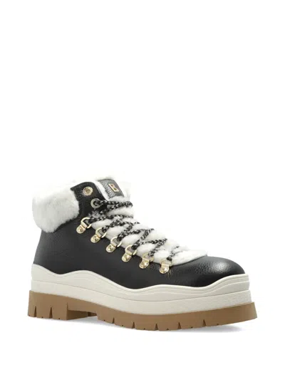 Bogner Arosa Shearling-lined Leather Lace-up Boots In Black