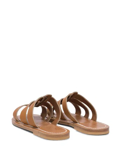 Kjacques Round-toe Flip-flops In Brown