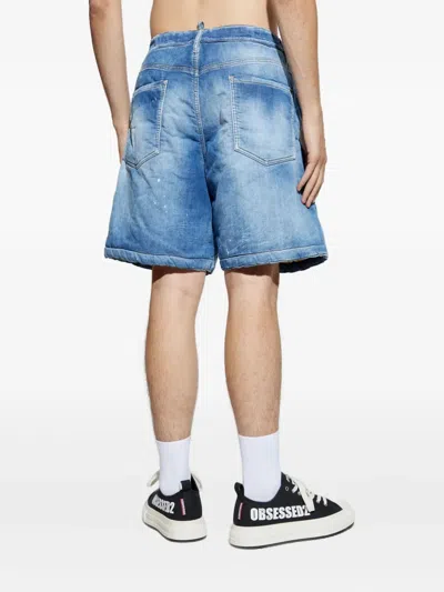 Dsquared2 Denim Shorts With Waistband In Blue