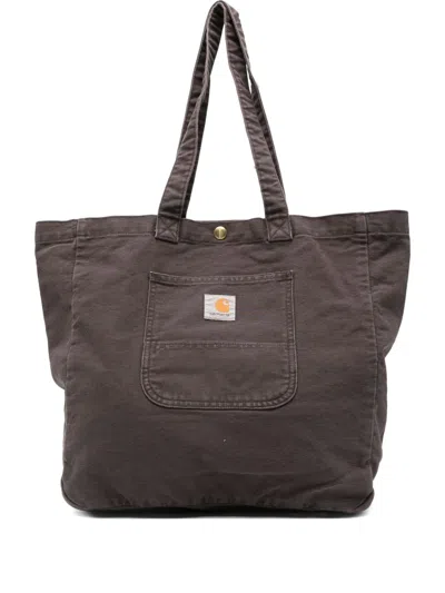 Carhartt Bayfield Tote Bag Front Pocket Design In Brown