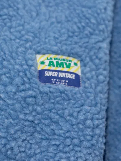 American Vintage Hoktown Fleece Hooded Jacket In Blue