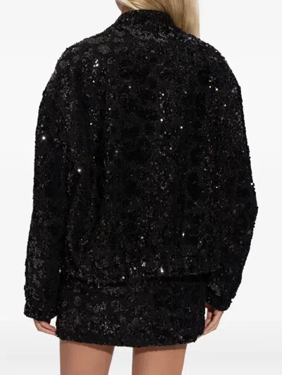 Iro Sequin Bomber Jacket In Black