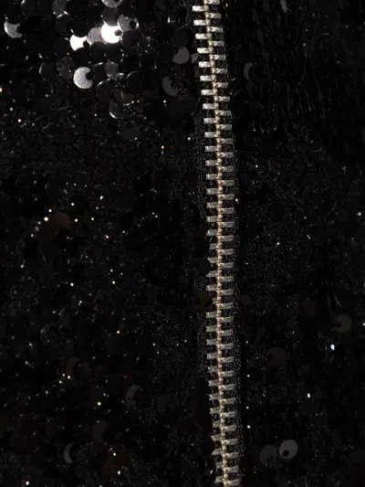 Iro Sequin Bomber Jacket In Black