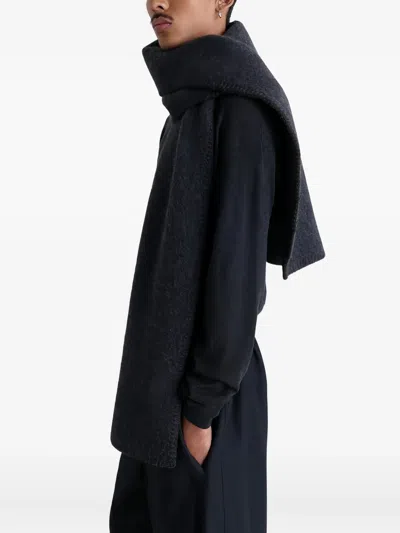 羊毛毛毡边围巾