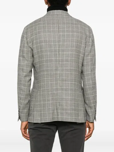 Lardini Checked Two-button Blazer In Multi