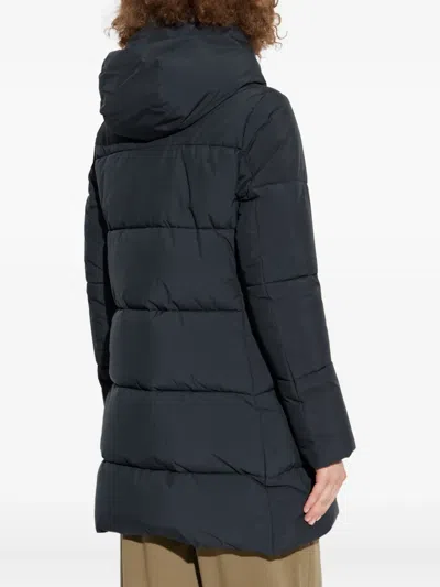 Save The Duck Hooded Quilted Jacket In Blue