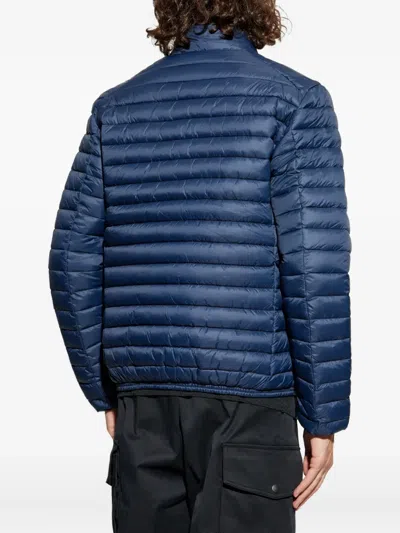 Save The Duck Zip-up Quilted Jacket In Blue