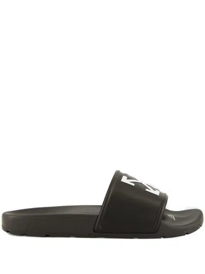 Off-white Arrow Open Toe Slip-on Slides In Black