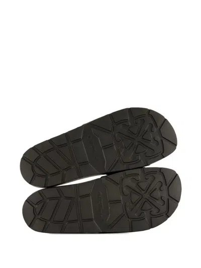 Off-white Arrow Open Toe Slip-on Slides In Black