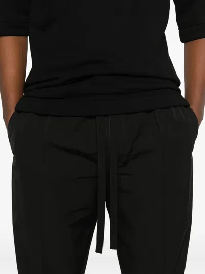 Hamza Elastic-waist Trousers In Black