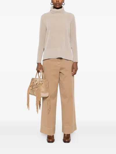 Rrd Turtleneck Side-split Sweater In Neutral