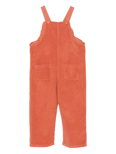 荷叶边灯芯绒连体长裤