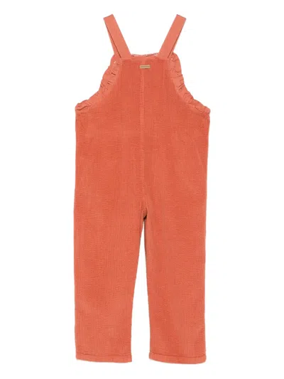 荷叶边灯芯绒连体长裤