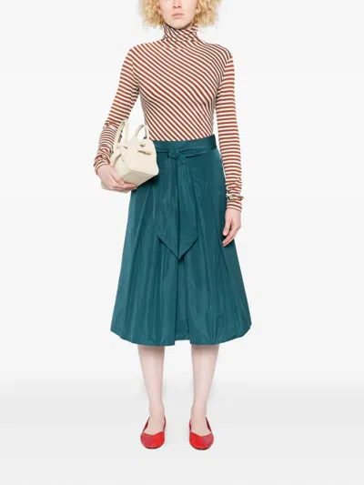 Niū Diagonal-stripe Turtleneck Top In Multi