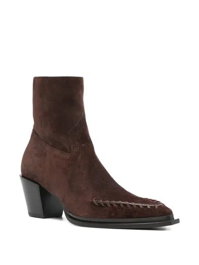Jimmy Choo 60mm Cece Pointed-toe Boots In Brown