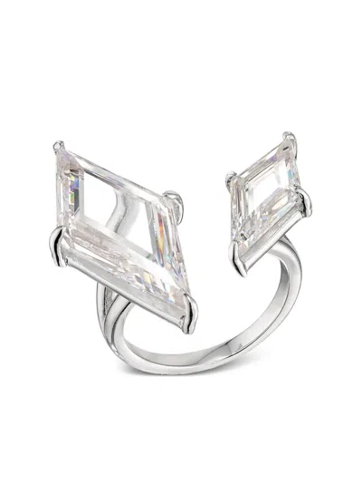 Anabela Chan Trinity's Shatter White Sapphire Ring In Gold