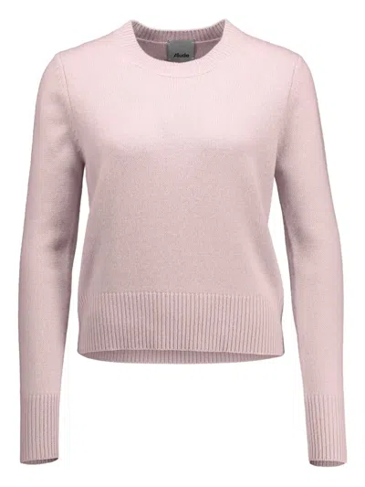 Allude Round-neck Sweater In Pink