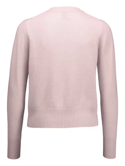 Allude Round-neck Sweater In Pink